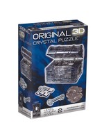 3D Crystal Black Treasure Chest