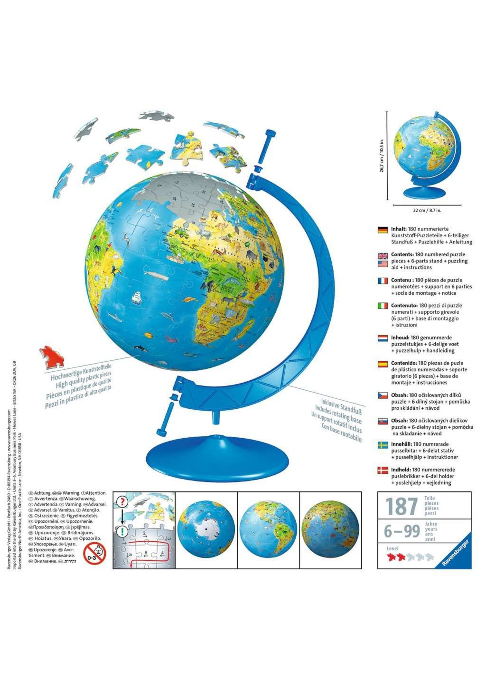 Children's World Globe 3D Puzzle