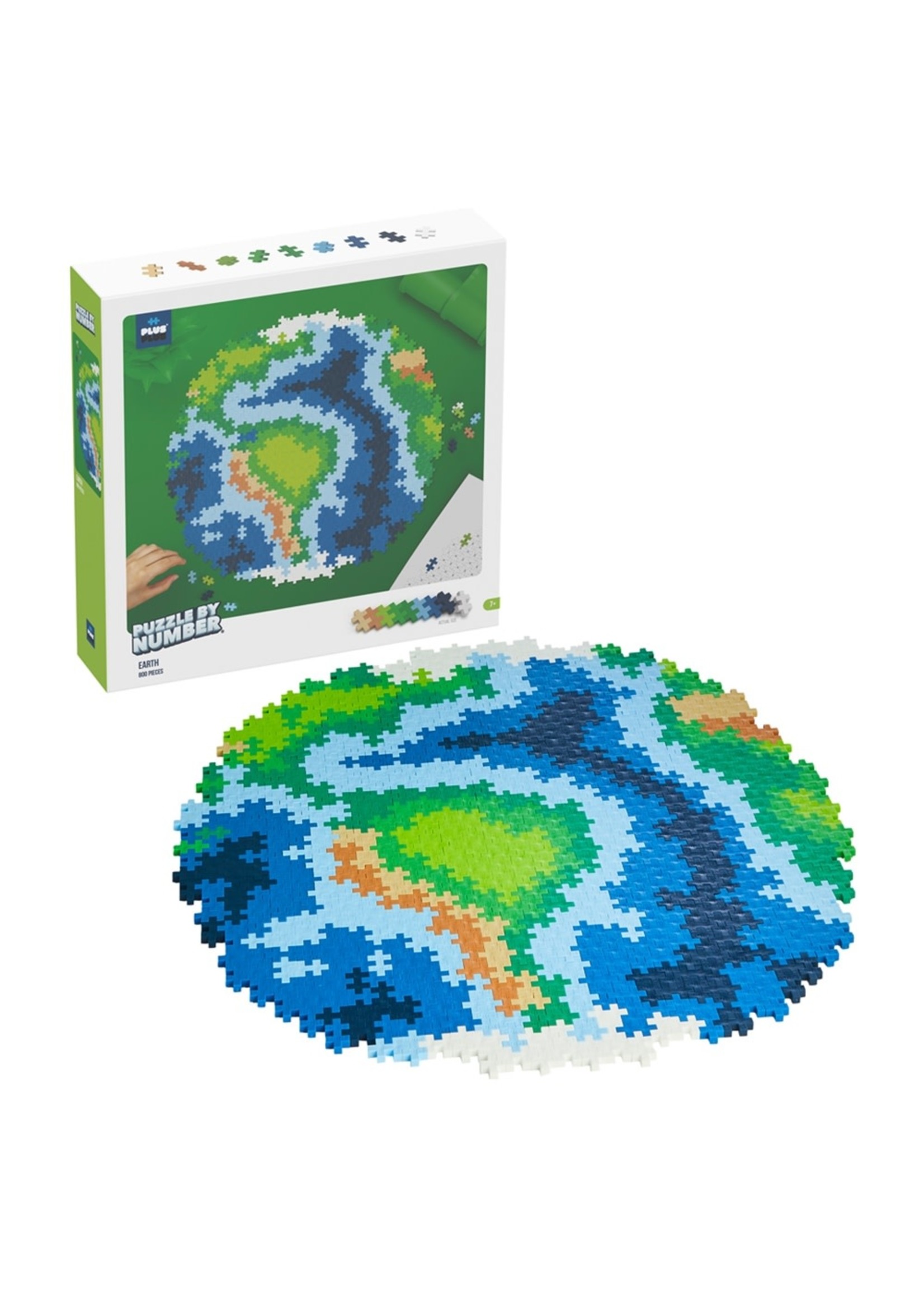 Plus Plus Puzzle by Numbers Earth 800p - Plus Plus
