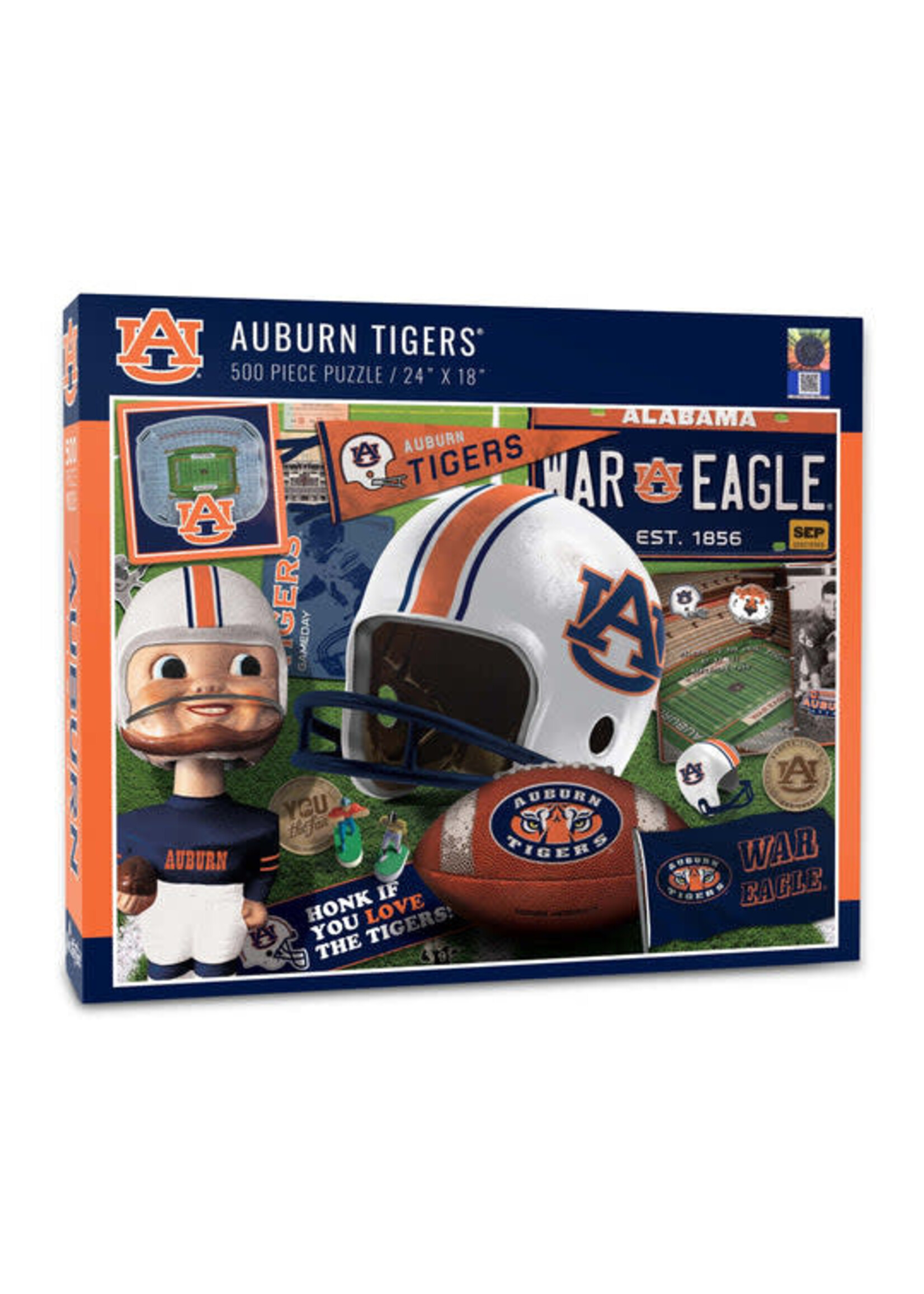 White Mountain Auburn Tigers Retro 500pc