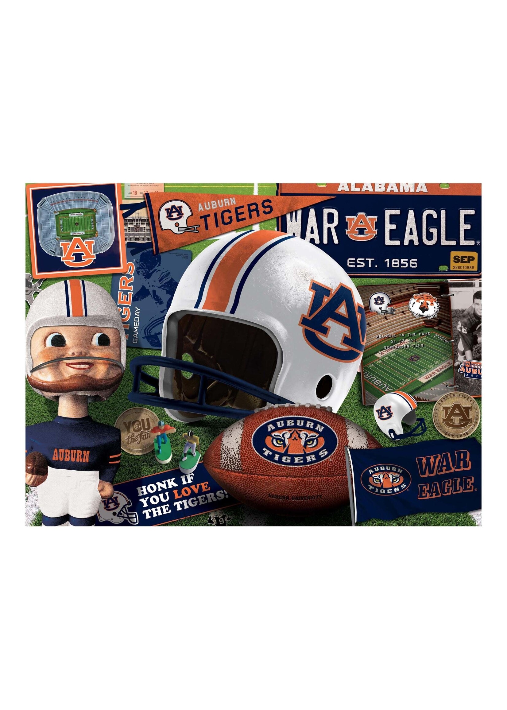 White Mountain Auburn Tigers Retro 500pc