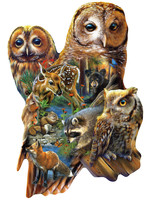 Sunsout Forest Owls Special Shaped 1000pc
