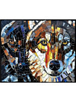 Sunsout Stained Glass Wolves 1000pc