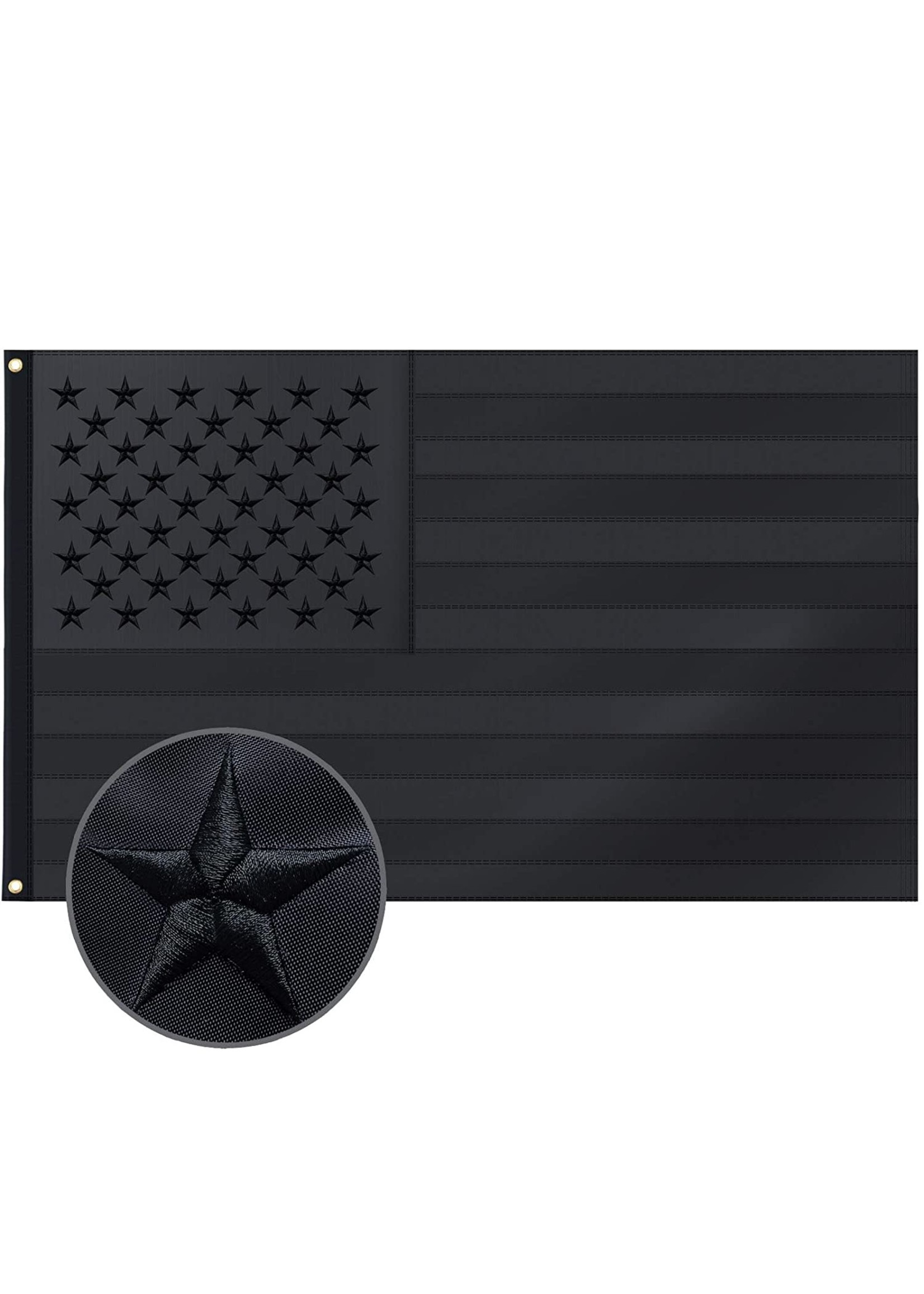 Flag - Blackout American Flag  3' x 5' Nylon Embroidered Stars