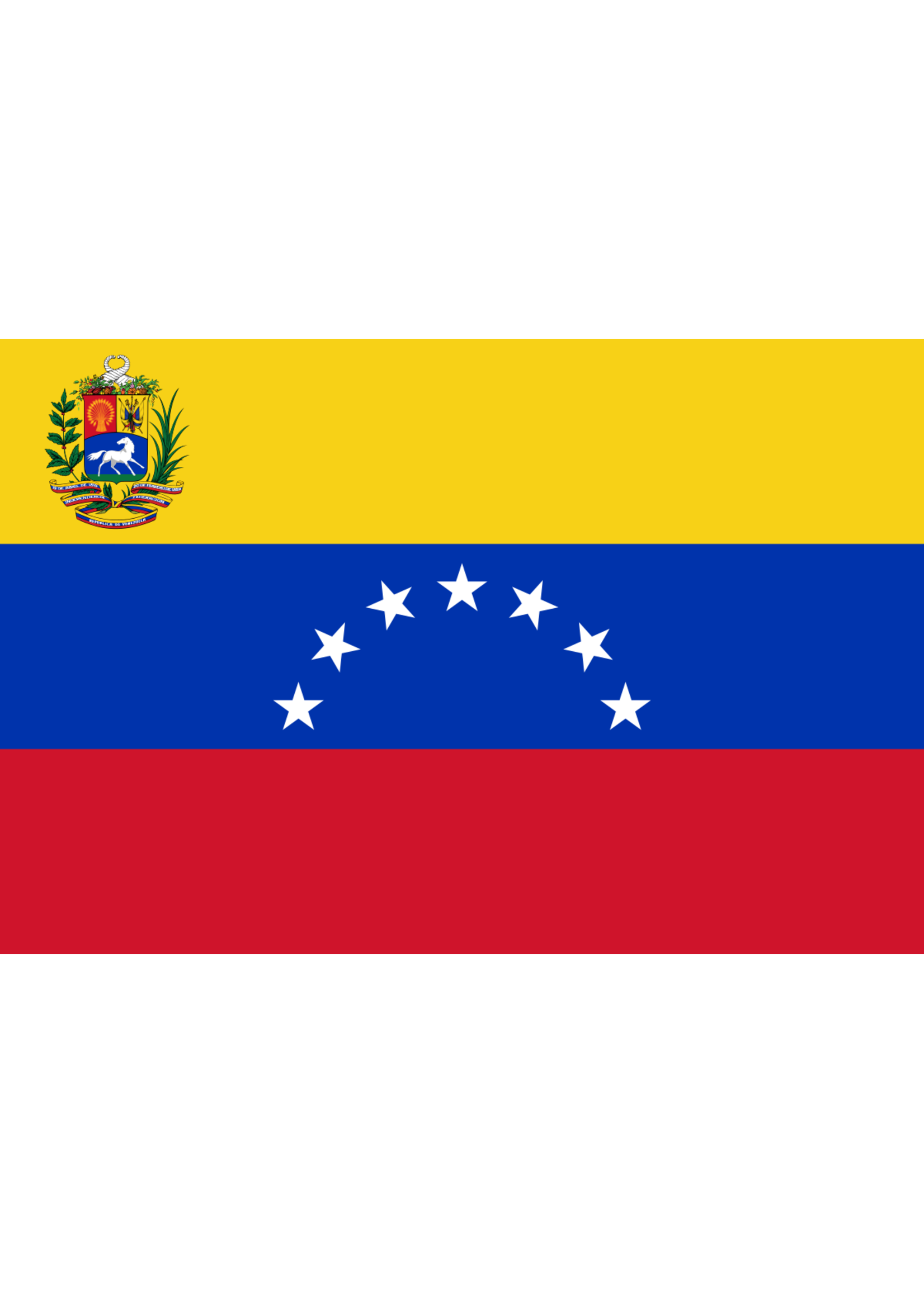 Flag - Venezuela 7 Star W/Crest 1954 - 2006