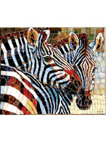 Sunsout Stained Glass Zebras Puzzle 1000 Pieces
