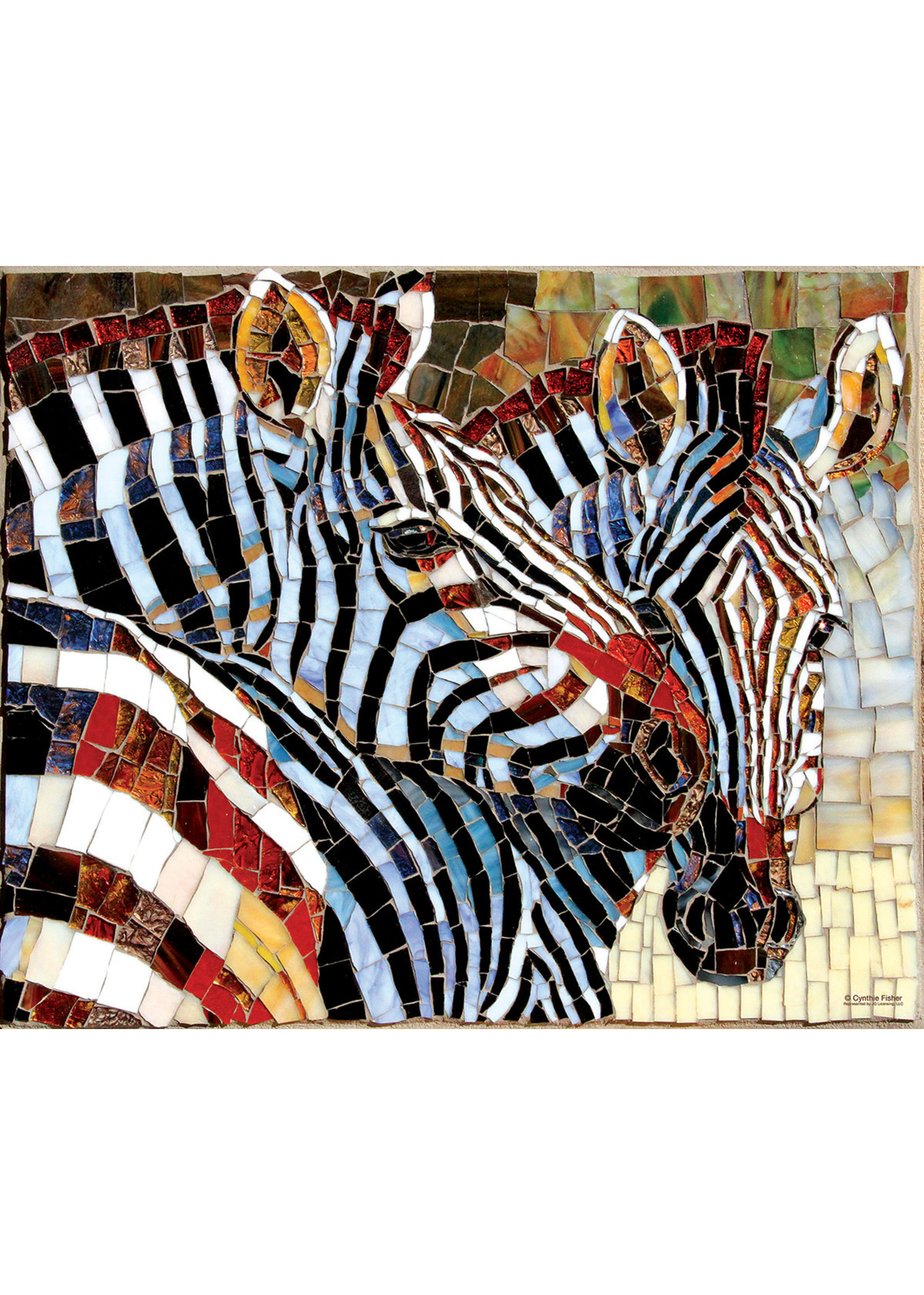 Sunsout Stained Glass Zebras 1000pc