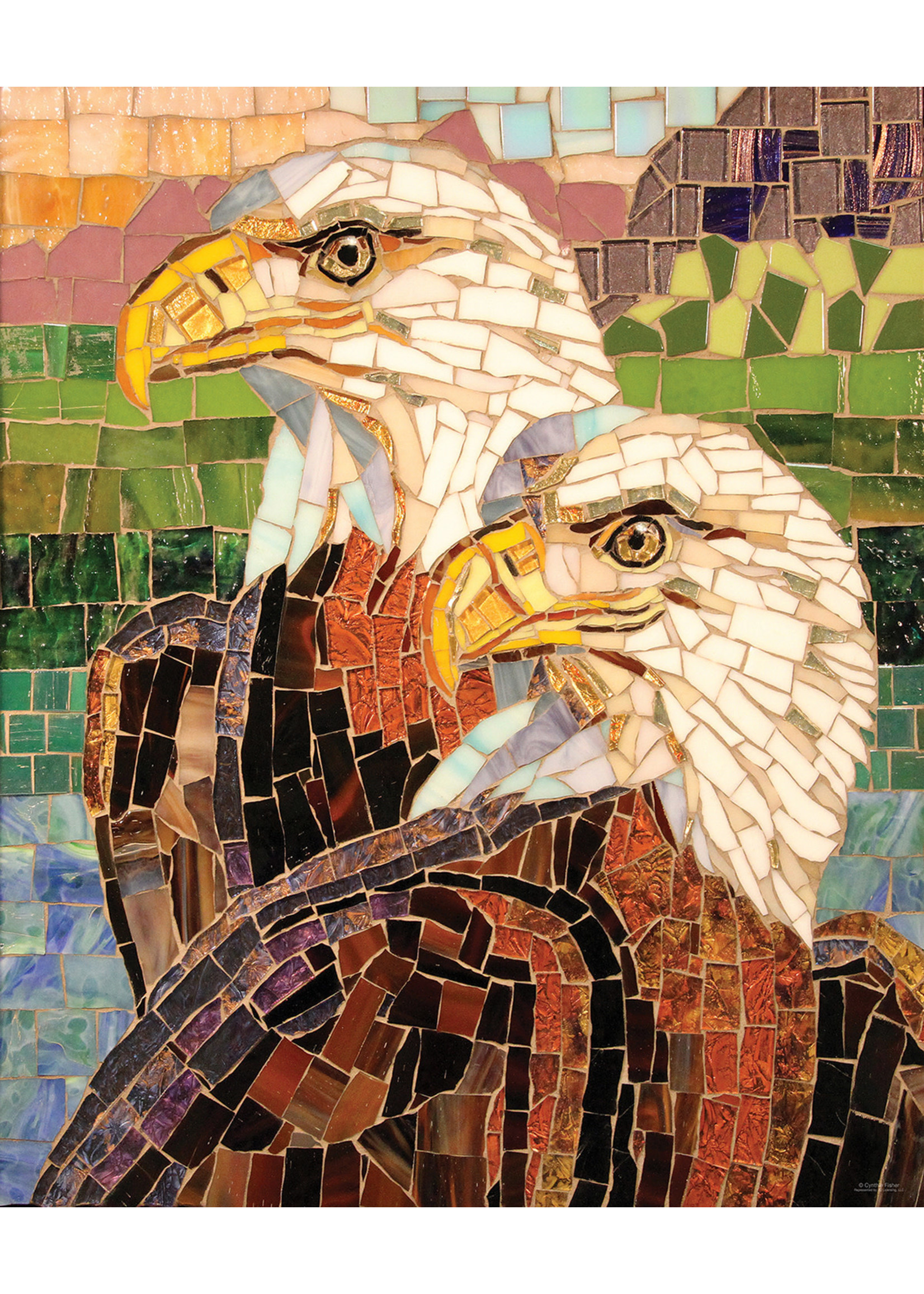 Sunsout Stained Glass Eagles 1000pc