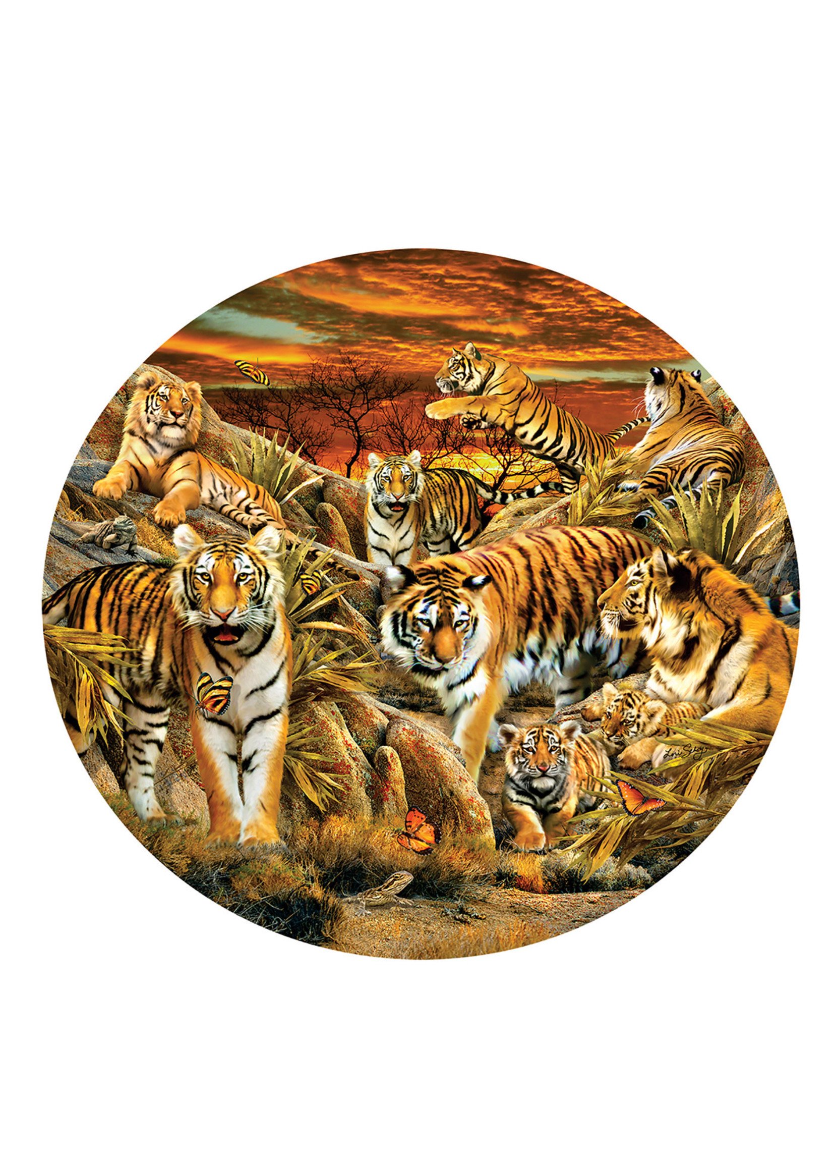Sunsout Tigers Galore 500pc Round