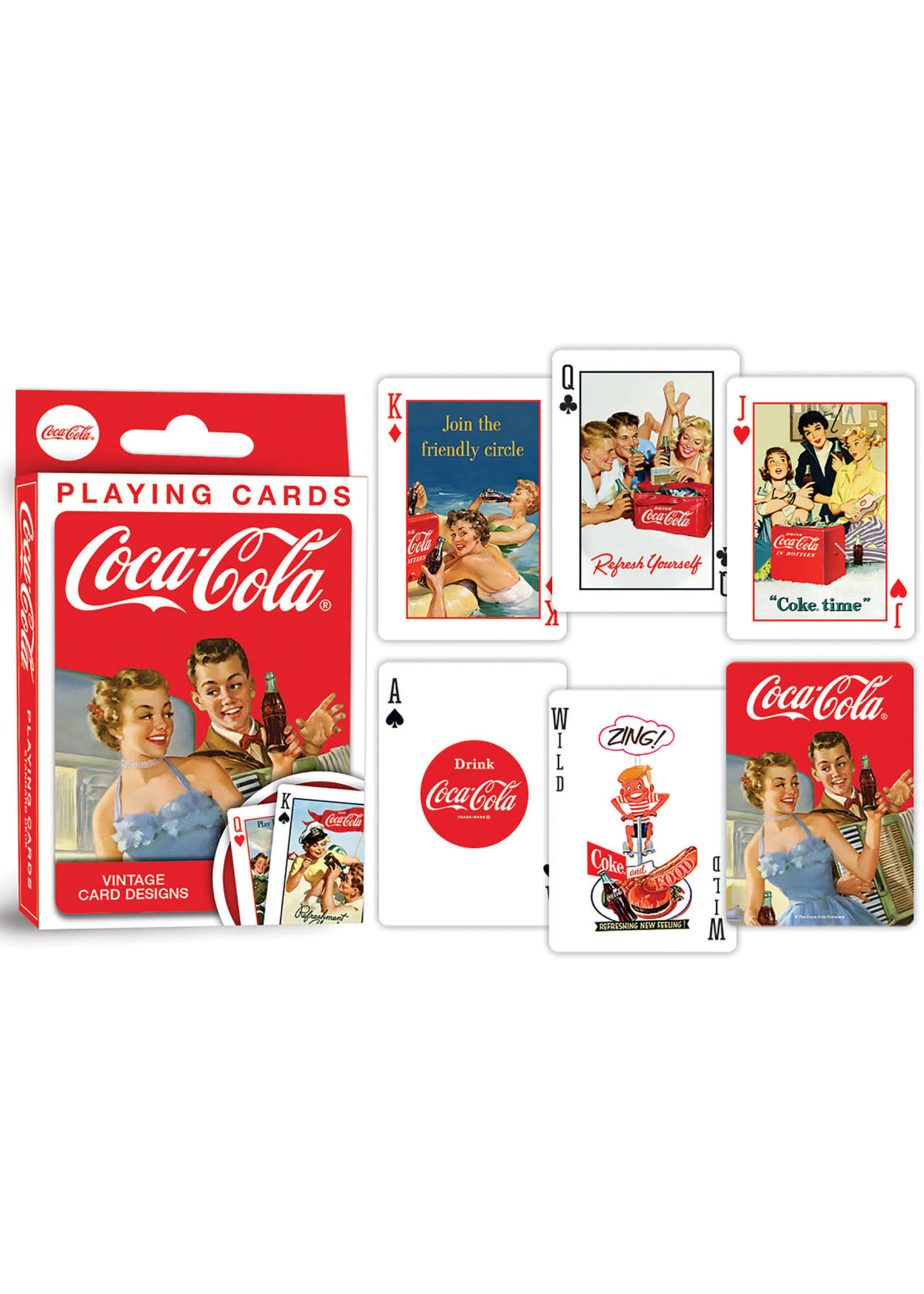 Coca Cola Vintage Ads Playing Card