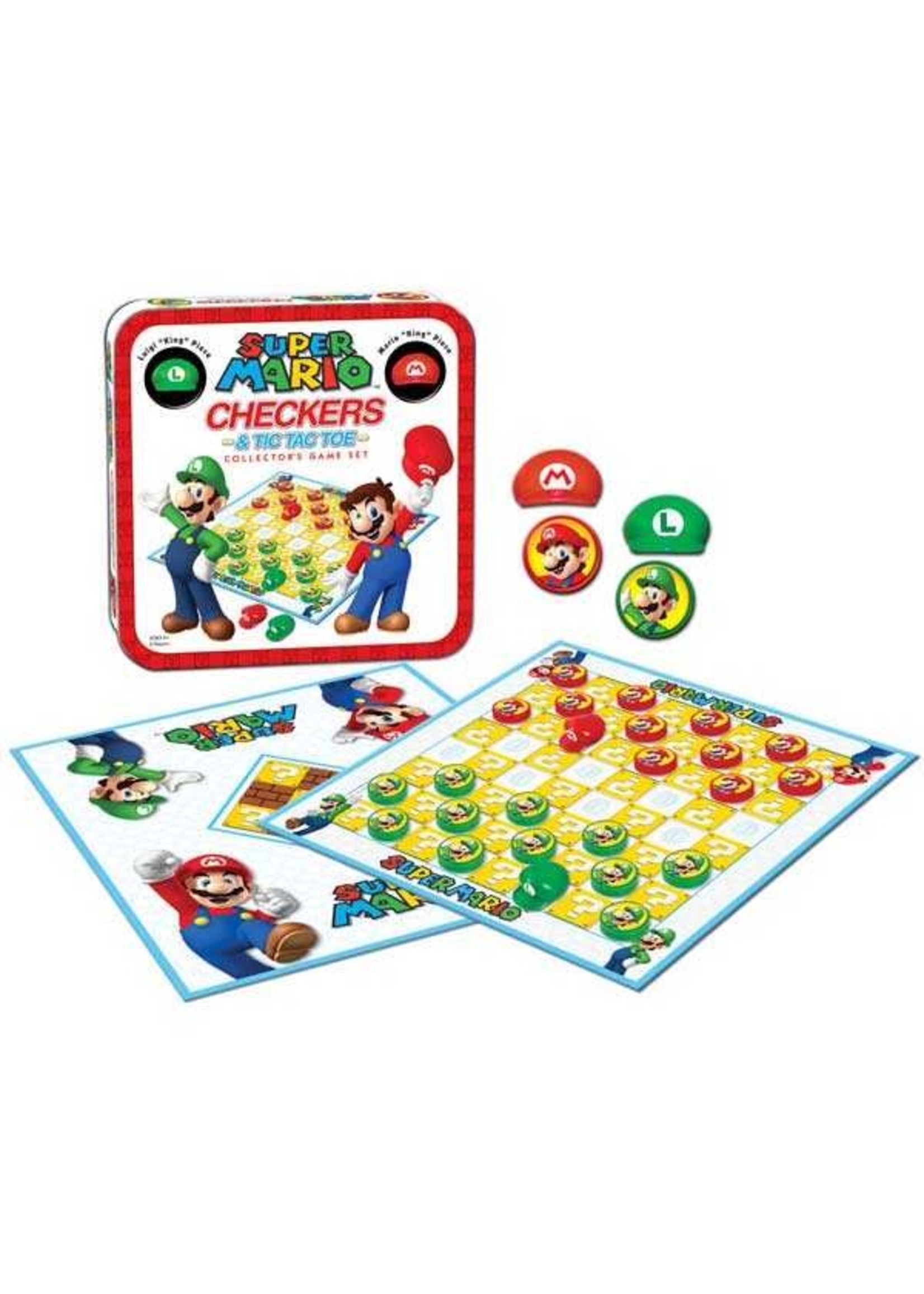 Usaopoly Checkers & TicTacToe Combo: Super Mario vs. Luigi