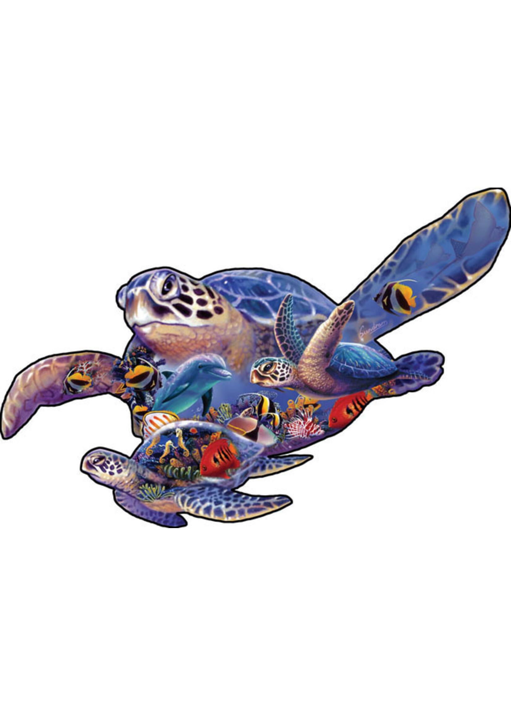 Sunsout Swimming Lesson (Sea Turtle) Special Shaped Puzzle 1000 Pieces