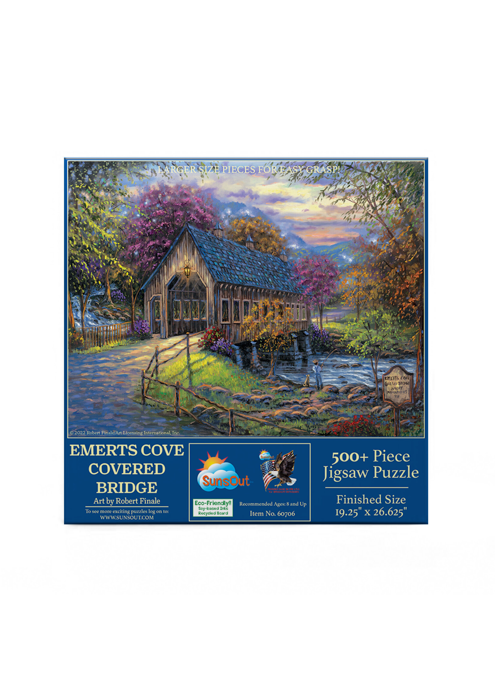 Sunsout Emerts Cove Covered Bridge 500+ Large Pieces