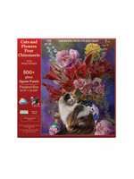 Sunsout Cats  & Flowers Four Chinoiserie 500+ Large Pieces