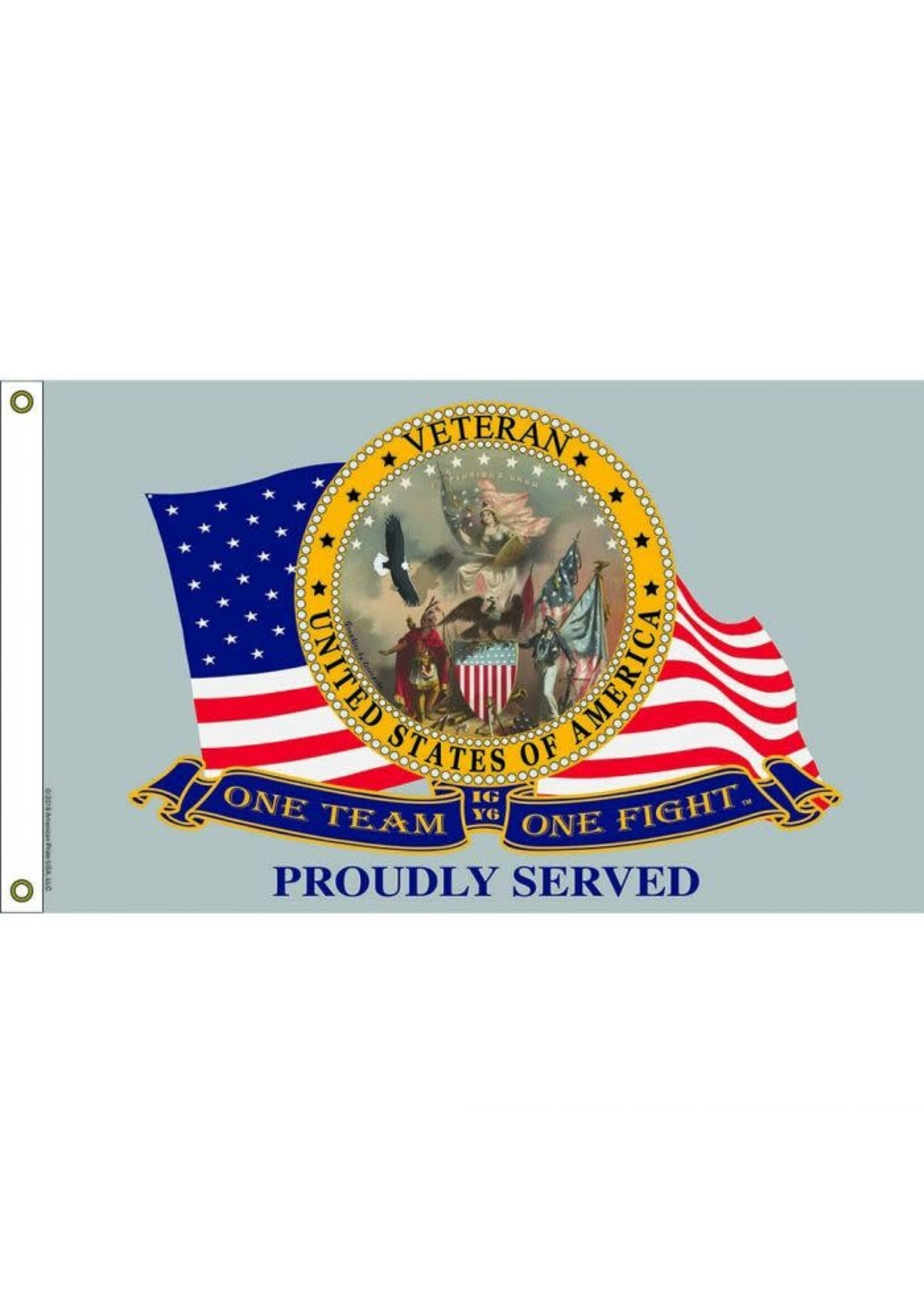 FLAG U.S. Veteran Made In USA Nylon-Glow