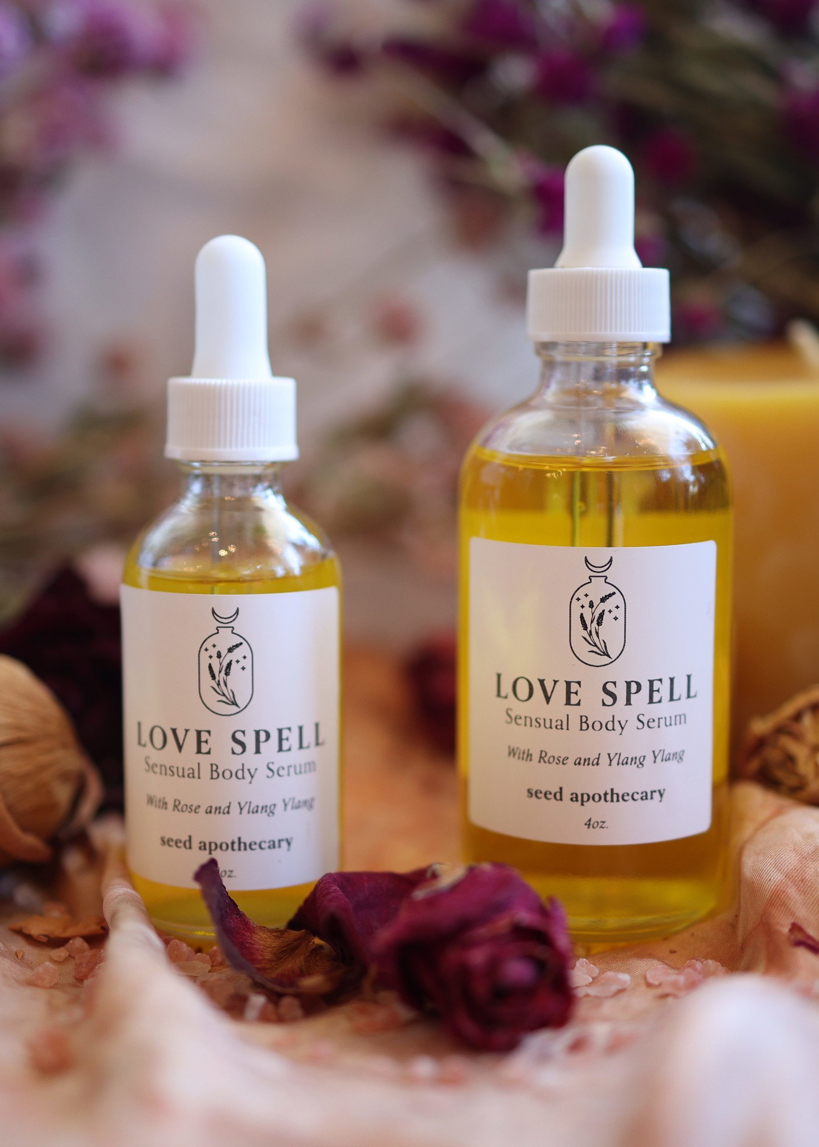 SEED APOTHECARY Love Spell | A floral, silky full-body serum for supple, soft skin