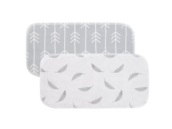 Kushies Bavettes Couvre-Épaule-Gris Blanc Pk2