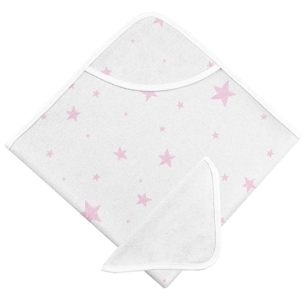 Kushies Serviette de bain à capuchon rose