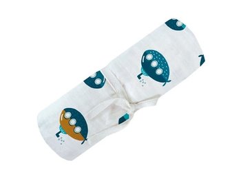 Perlimpinpin Doudou mousseline de coton Sous-marins