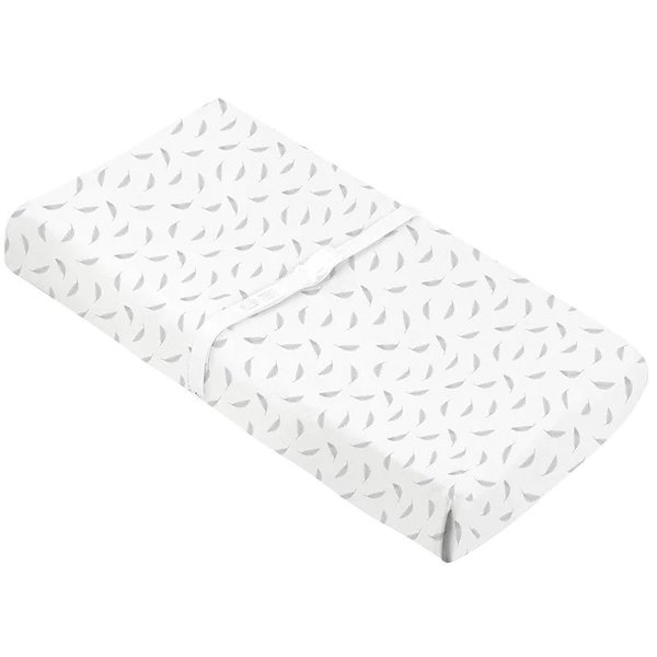 Kushies Drap contour à langer avec ouvertures pour sangles Feuilles grises