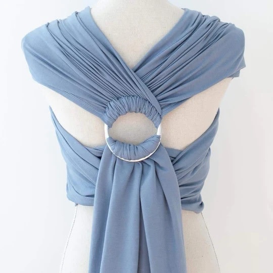 Maman Kangourou baby 2 in 1 coton Bleu acier Gustine Boutique