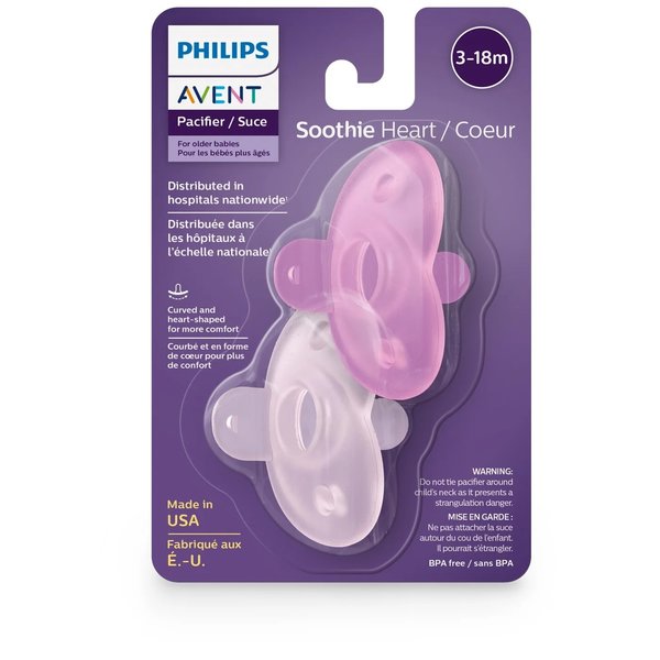 Philips Avent 2 suces silicone forme de coeur