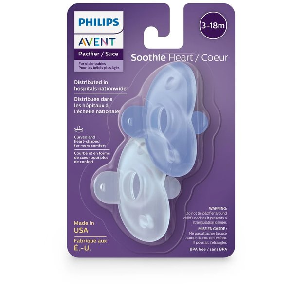 Philips Avent 2 suces silicone forme de coeur