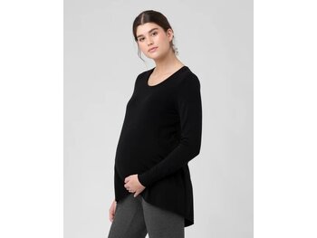 Ripe Maternity Haut d'allaitement Raw Edge noir