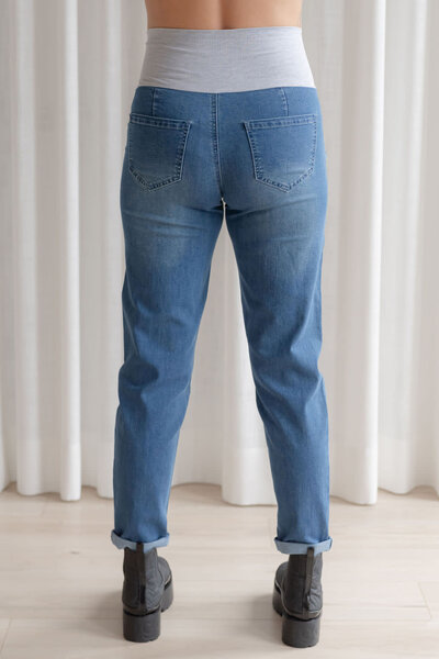 Rose Maternité Jeans coupe droite Bleu