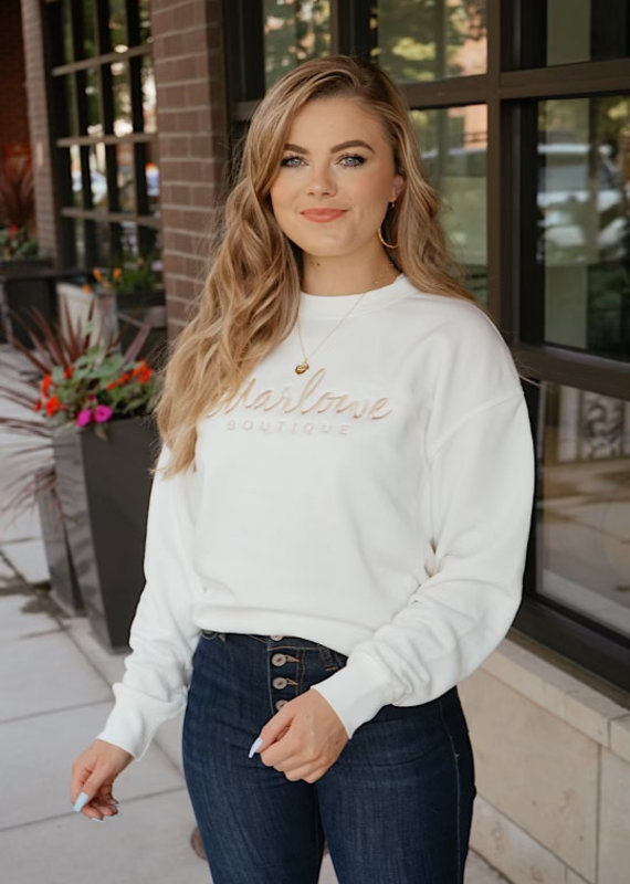 Marlowe Embroidered Crew-Neck (5 Colors)