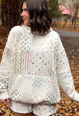 Sunkissed Coconut Christmas Holiday Quilted Hoodie