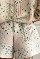 Sunkissed Coconut Christmas Holiday Quilted Shorts