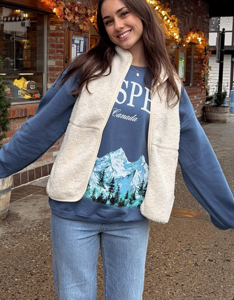 Le Lis Mountain Air Mock Neck Fleece Vest