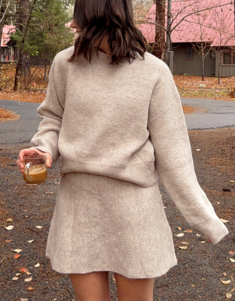 Klesis Oatmeal Latte Simple Sweater Set