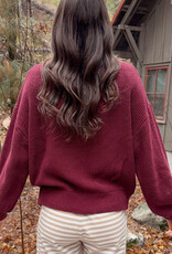 Le Lis Porch Light Zip Up Oversized Sweater Cardigan