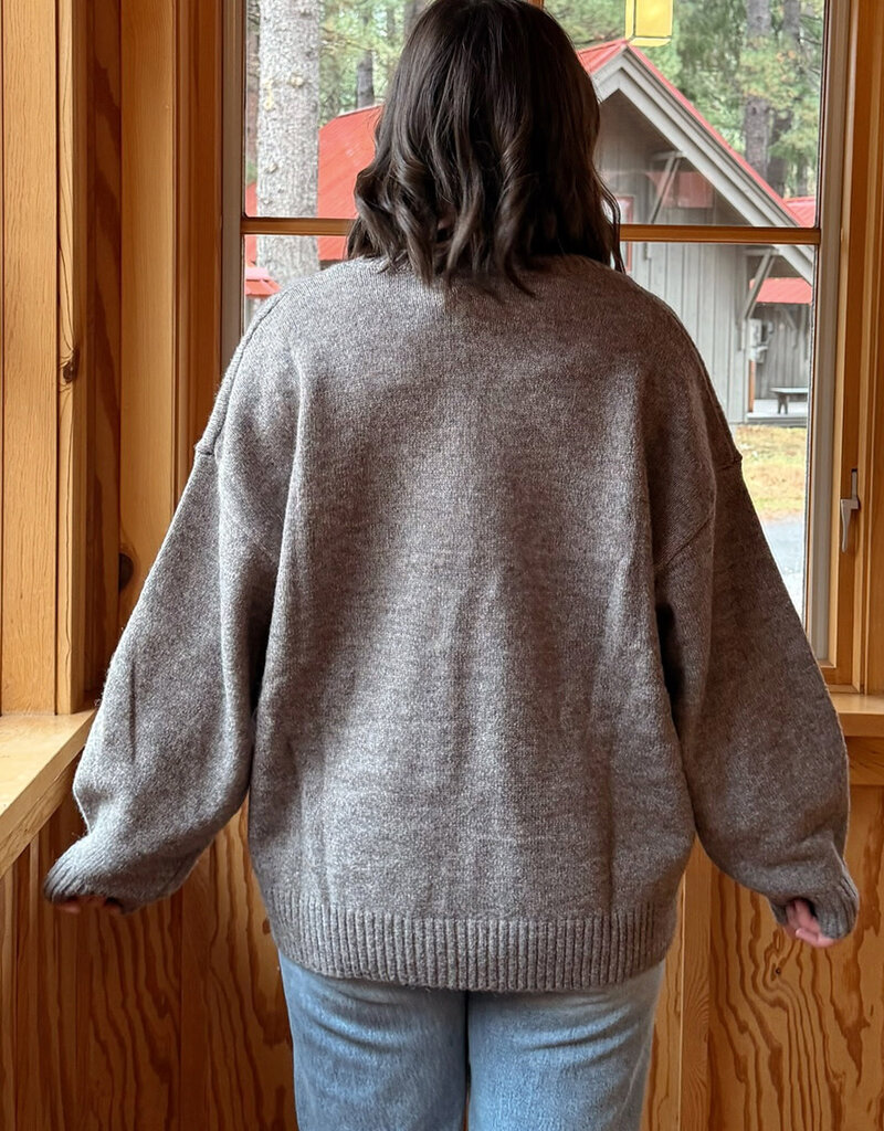 Le Lis Rosy Cheeks Oversized Sweater