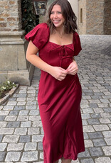 Le Lis Snow Bunny Satin Dress