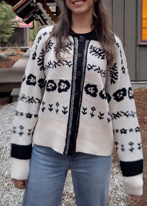 Miracle USA Snowfall Button Down Christmas Sweater