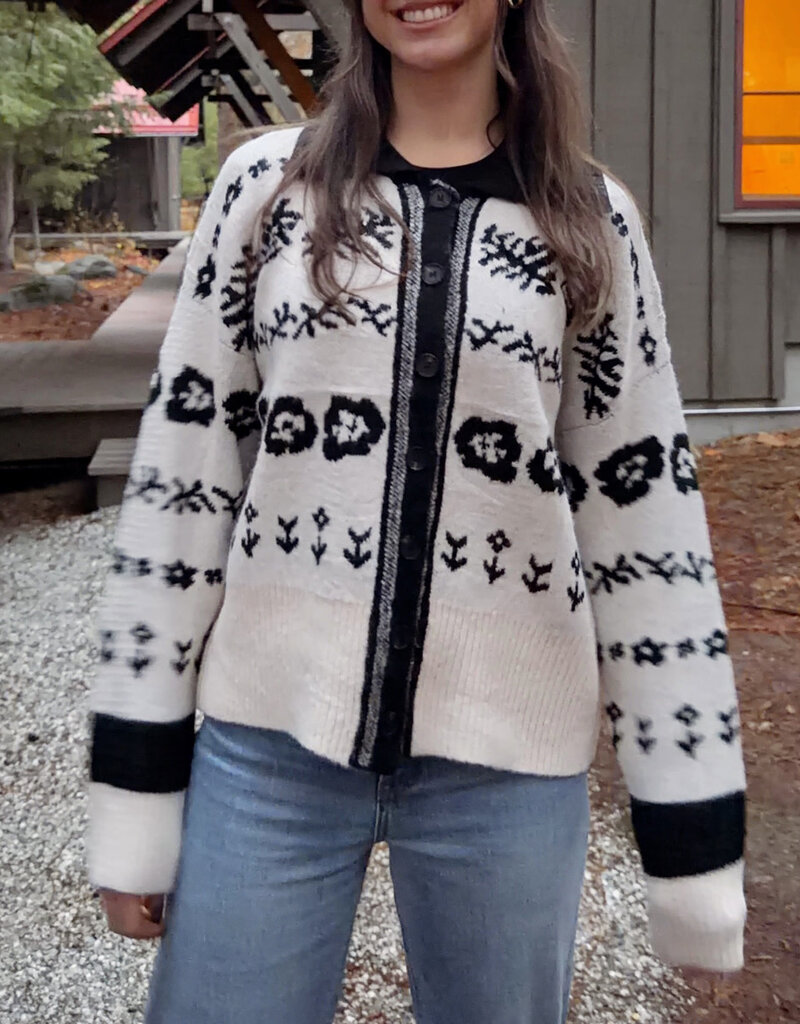 Miracle USA Snowfall Button Down Christmas Sweater