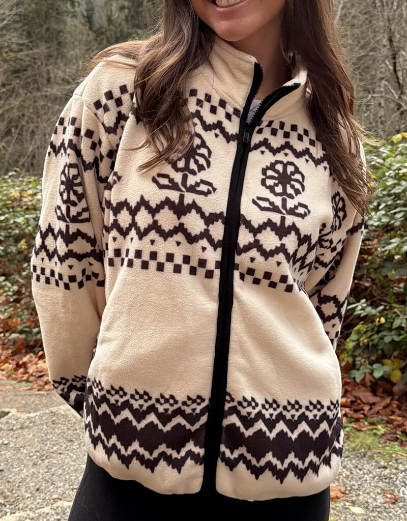 Le Iis Winter Wilderness Floral Jacket