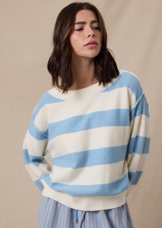Wishlist Soft Touch Striped Boat Neck Sweater