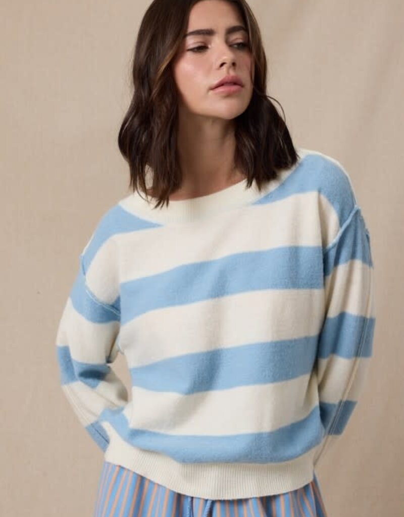 Wishlist Soft Touch Striped Boat Neck Sweater