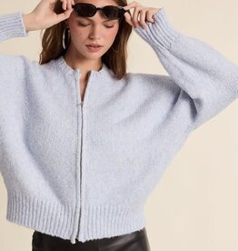 Sky to Moon Zip Up Knit Sweater Cardigan