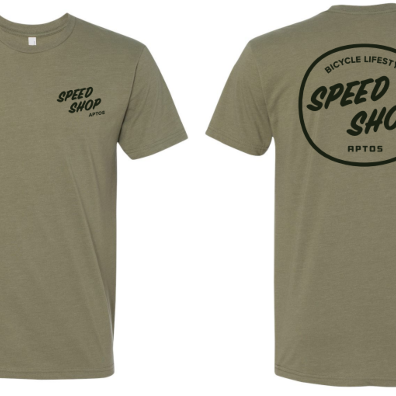 Speed Shop Aptos Speed Shop Tee - Olive Logo