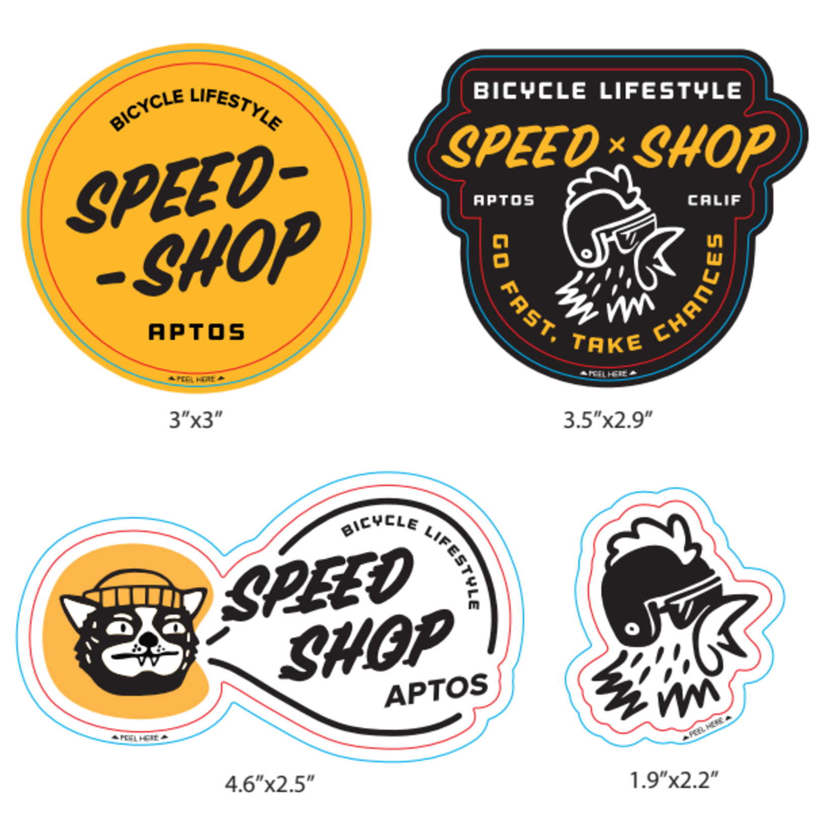 Speed Shop Aptos Speed Shop Sticker Pack
