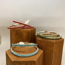 Sterling Silver Stone Bangles