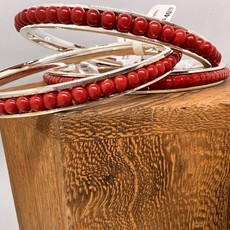 Sterling Silver Stone Bangles