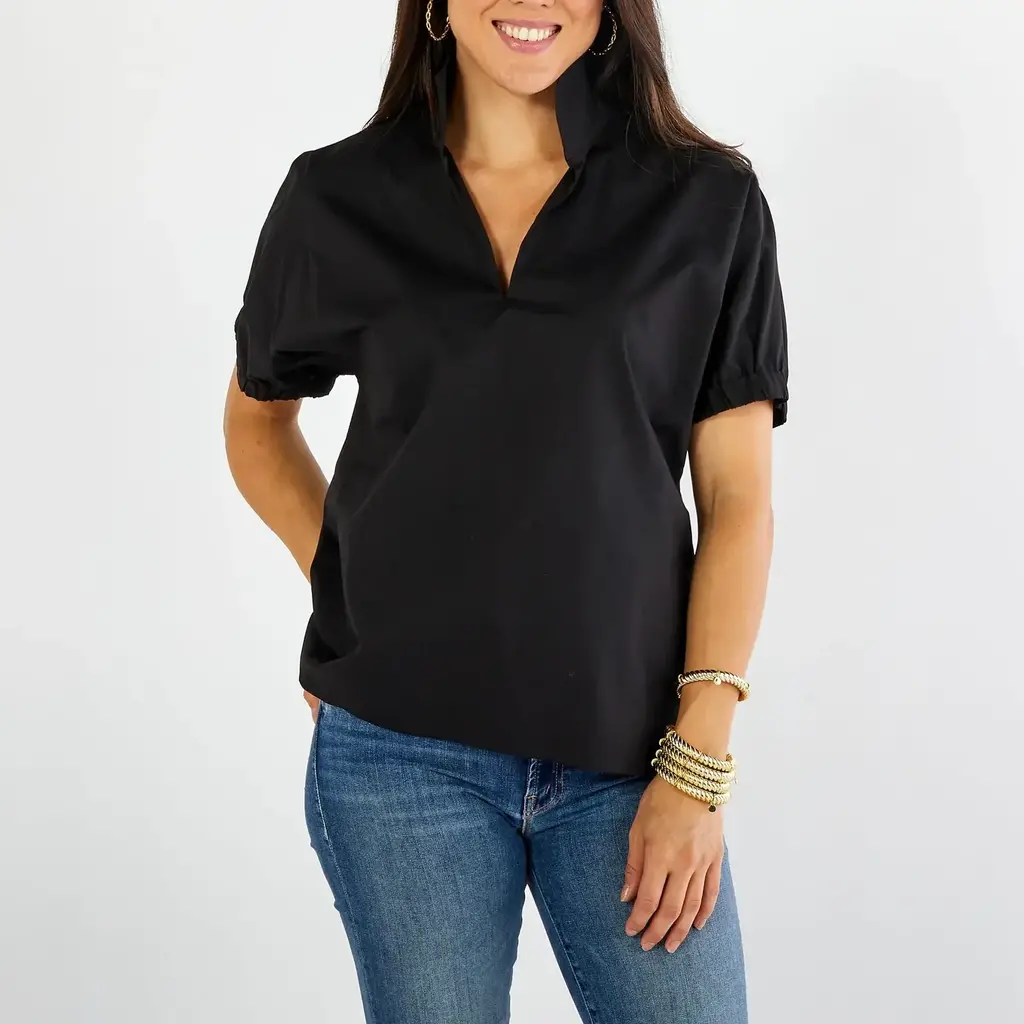 Betsy Collar Top - One Size - Black