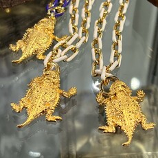 Enamel TCU Frog Necklace