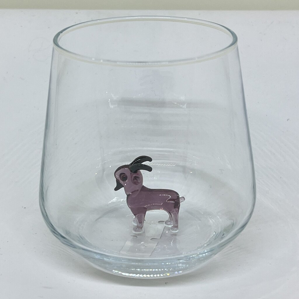 Wine Glass w/ Animals